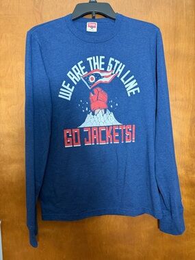 Homage Columbus Blue Jackets Long Sleeve Tee Small NHL Hockey Shirt
